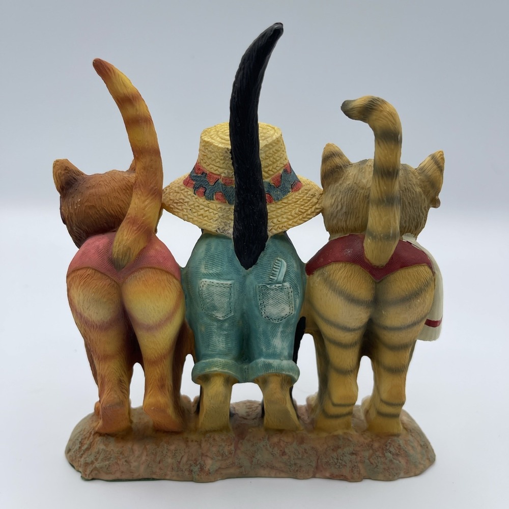 3 Beach Ware Cool Cats Figurine 2038h Kitty Decor Funny Gift‎ Booties